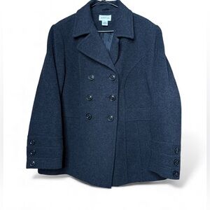 St. John’s Bay women’s Navy Double-Breasted Peacoat 1X